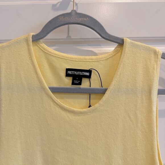 NEW PrettyLittle Thing Side Cut Out Sweater Mini Tank Dress - Picture 3 of 5
